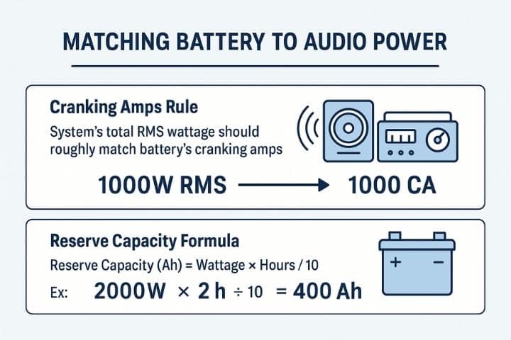 Matching Battery to Audio Power
