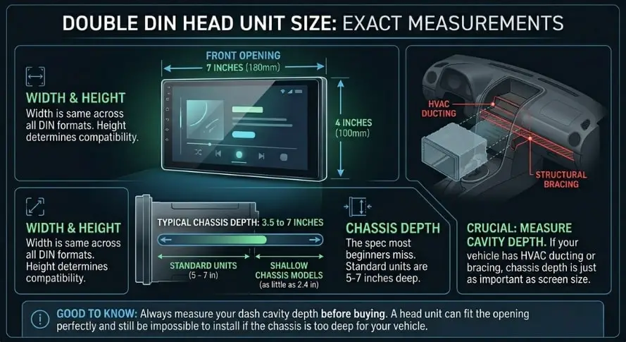 Double DIN Head Unit Size The Exact Measurements Double DIN Head Unit Size The Exact Measurements
